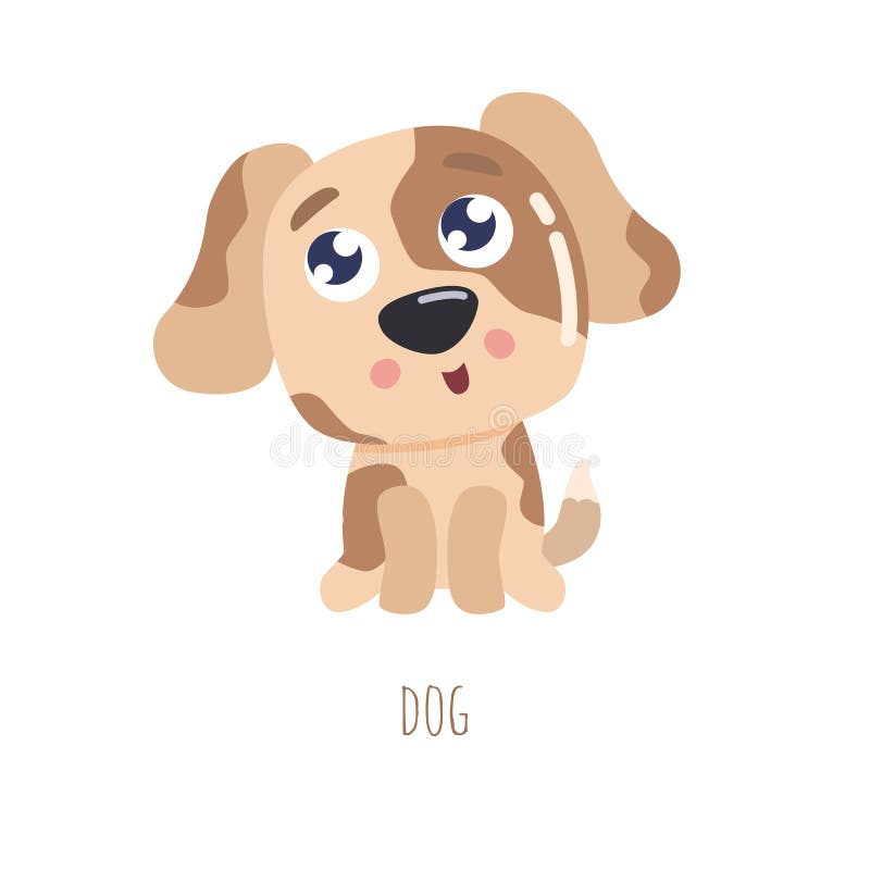 Cute Puppy Vector Illustration. Stock Illustration - Illustration of ...