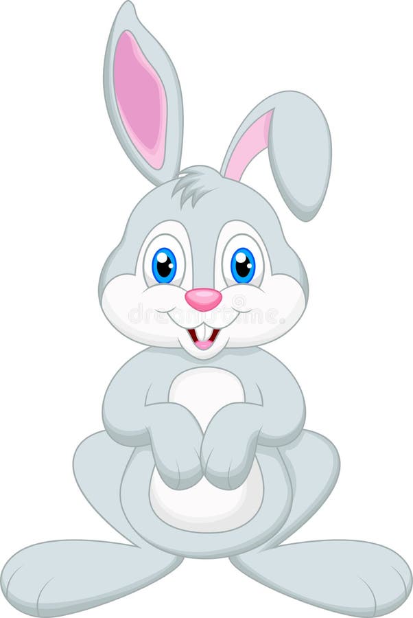 Cute rabbit cartoon royalty free illustration