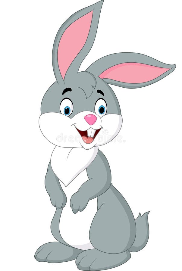 Cute rabbit cartoon stock vector. Illustration of forest - 33233566