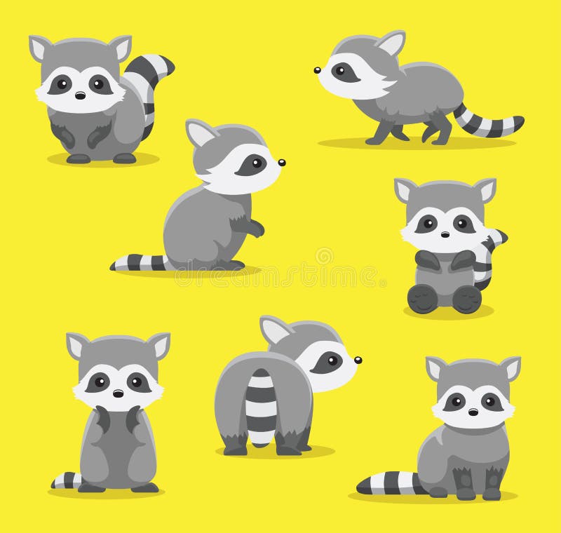Cute Raccoon Poses Cartoon Vector Illustration Stock Vector - Illustration of mask, face: 87703262 Cute Raccoon Poses Cartoon Vector Illustration Stock Vector - Illustration of mask, face: 87703262