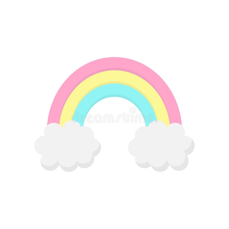 Pastel rainbow stock vector. Illustration of blue, nature - 93090693