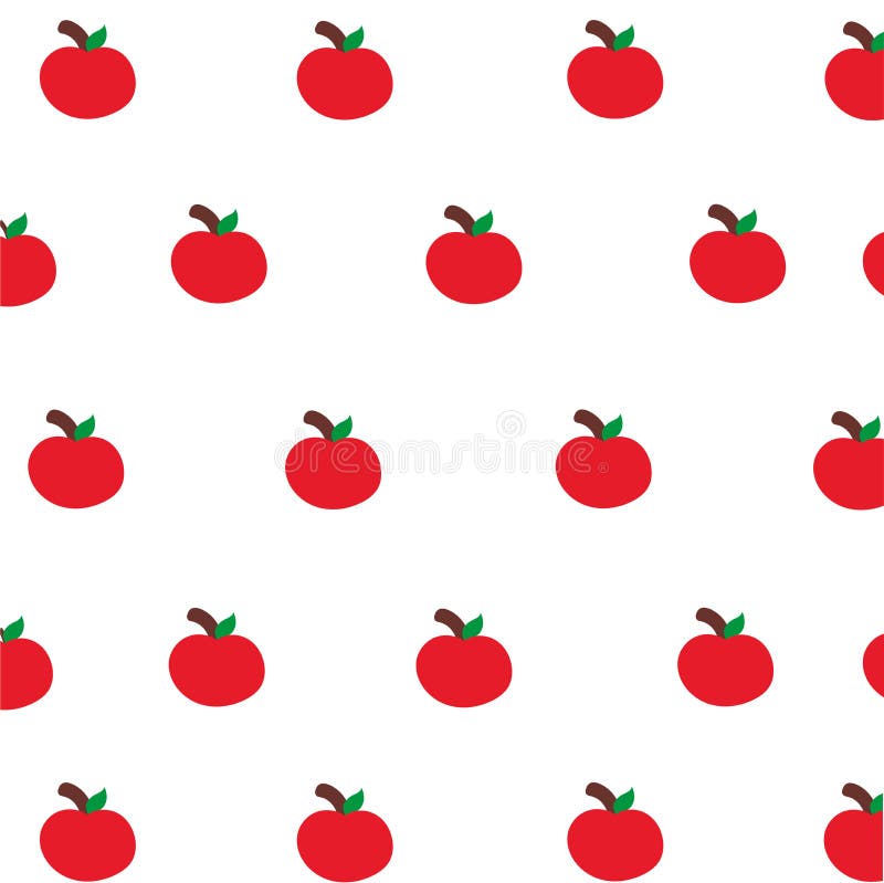 Cute red apple wallpaper stock illustration. Illustration ...