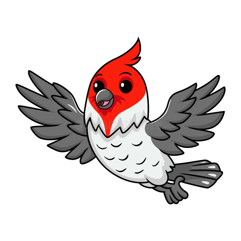 Strong cartoon red cardinal mascot - Stock Illustration [98506047