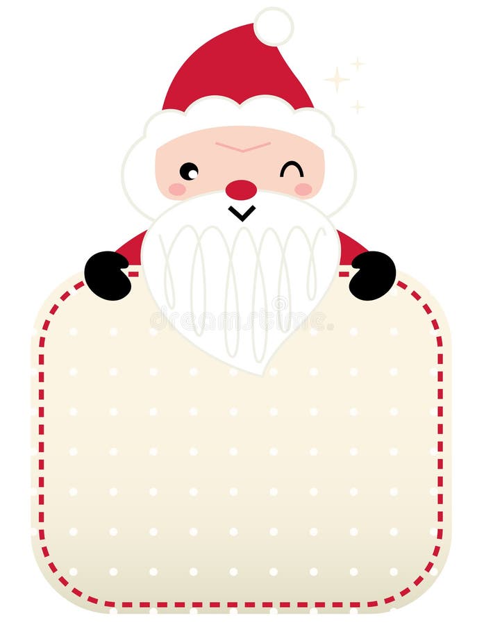 Cute retro Santa greeting