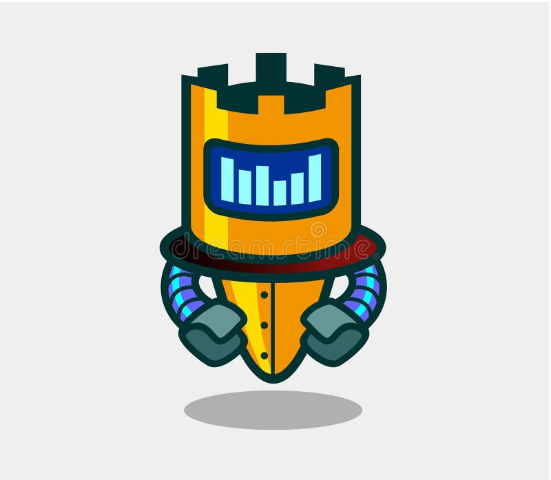 Cute robot animated character for design vector illustration