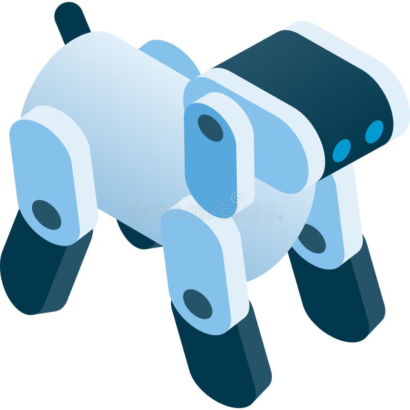 Cute robot dog icon sztucznego wektor technologii royalty ilustracja