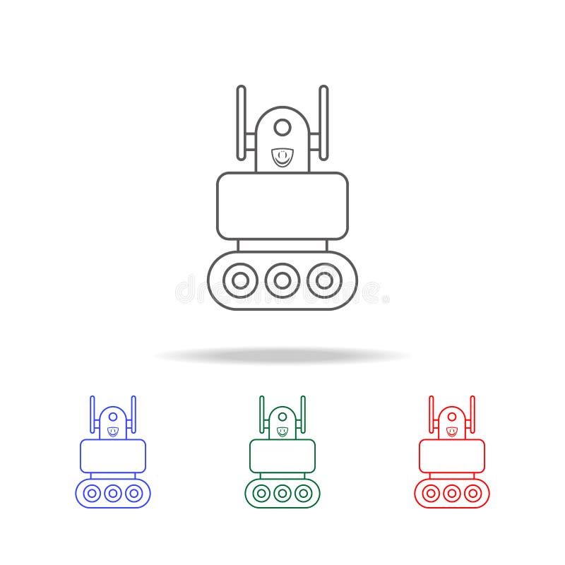 Cute robot icon. Elements in multi colored icons for mobile concept and web apps. Icons for website design and development, app de royalty free illustration