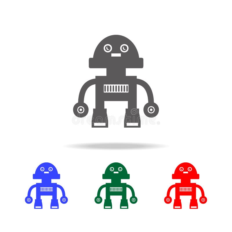 Cute robot icons. Elements of robots in multi colored icons. Premium quality graphic design icon. Simple icon for websites, web de vector illustration