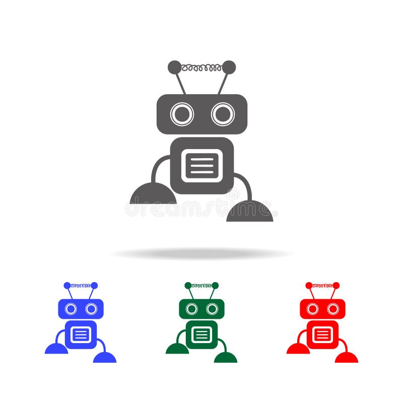 Cute robot icons. Elements of robots in multi colored icons. Premium quality graphic design icon. Simple icon for websites, web de royalty free illustration