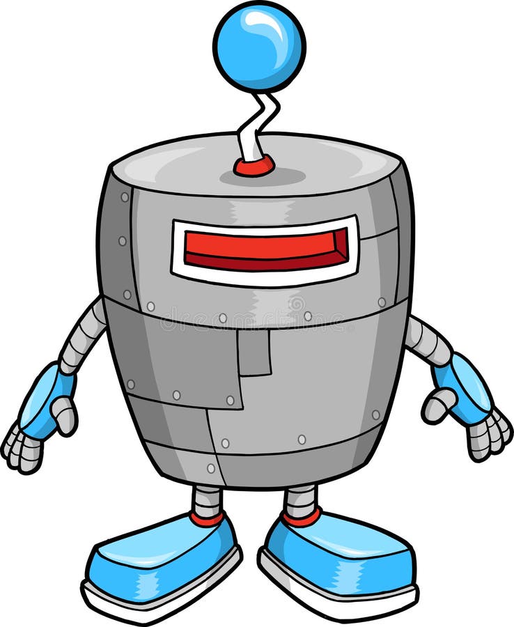 Cute Robot Vector royalty free illustration