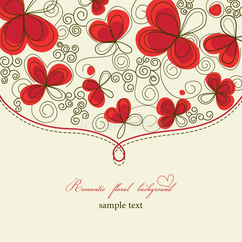 Cute romantic floral background vector illustration Cute romantic floral background vector illustration