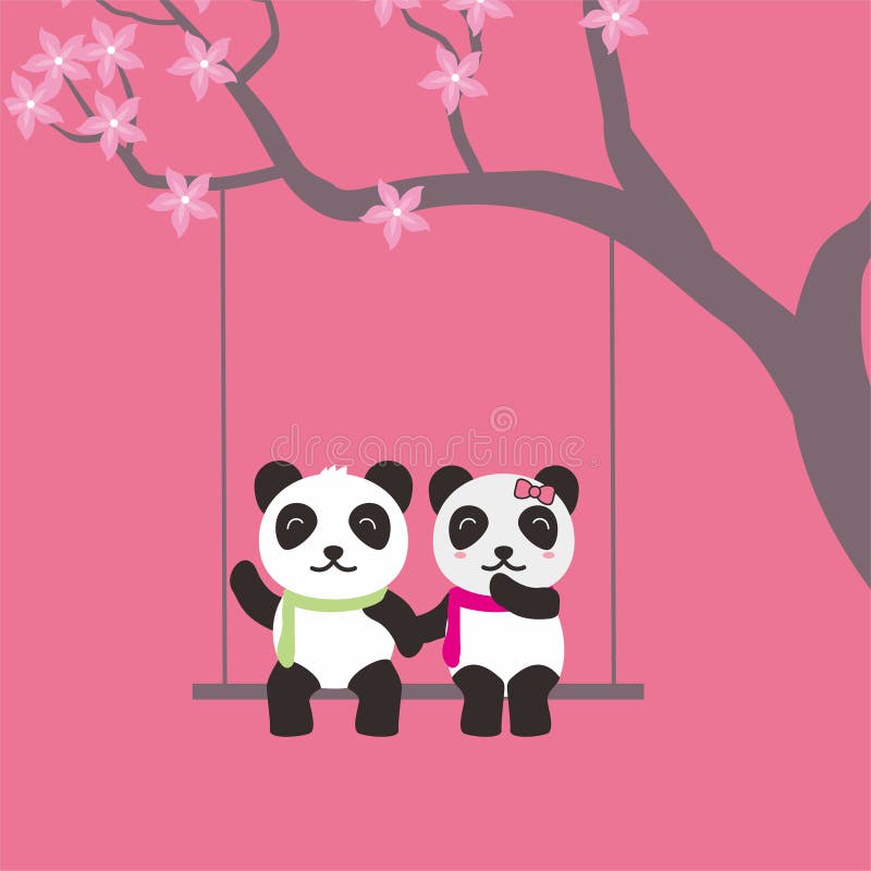Cute and Romantic Couple of Panda Vector Illustration for Valentine Day Stock Vector - Illustration of greeting, flat: 135824516 Cute and Romantic Couple of Panda Vector Illustration for Valentine Day Stock Vector - Illustration of greeting, flat: 135824516