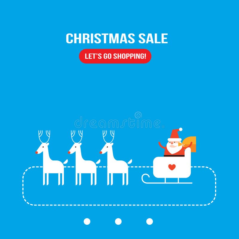 Cute Santa Claus New Year Christmas Holiday greeting card Flat design royalty free illustration Cute Santa Claus New Year Christmas Holiday greeting card Flat design royalty free illustration