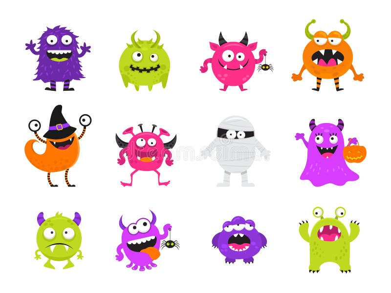 Cute Halloween Seamless Vector Patterns Stock Vector - Illustration of ...