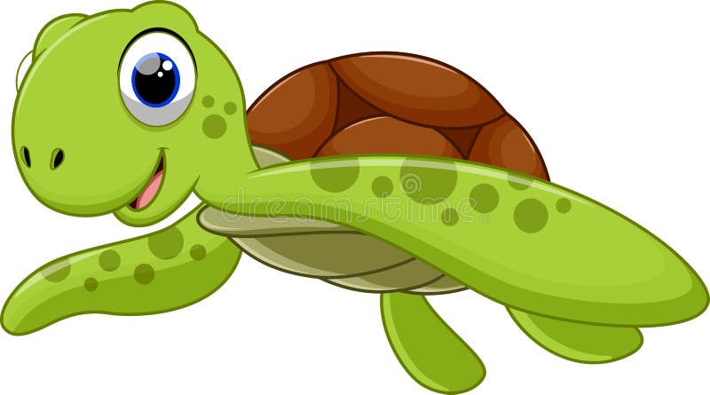 Cute sea turtle cartoon