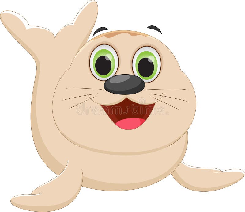 Cute Seal cartoon stock vector. Illustration of mascot 71786582