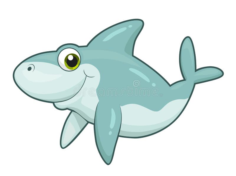 Download Cute shark stock vector. Illustration of danger, shark ...