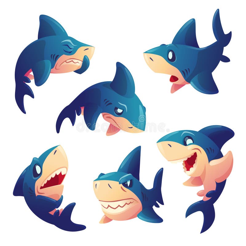 Cartoon Hungry Shark Stock Illustrations – 949 Cartoon Hungry Shark ...