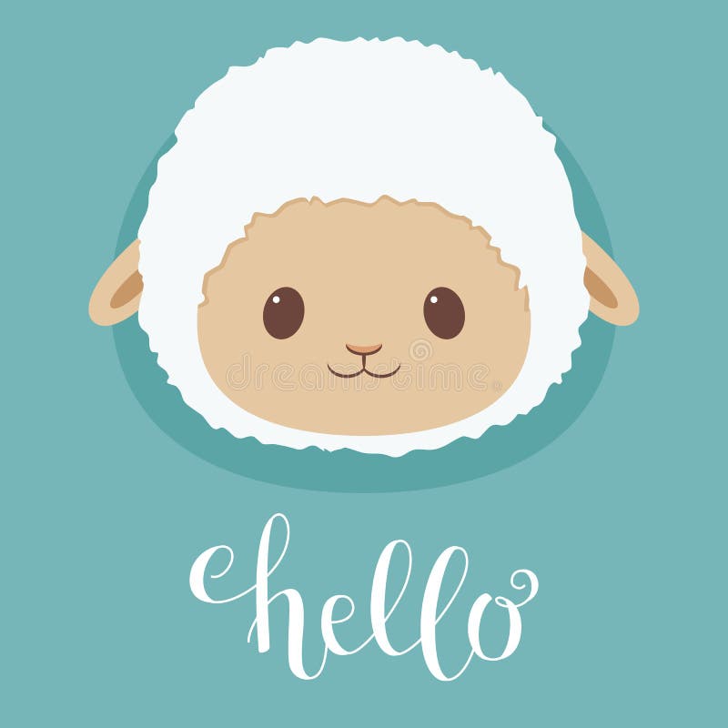 Download Cute sheep/lamb head stock vector. Illustration of ...