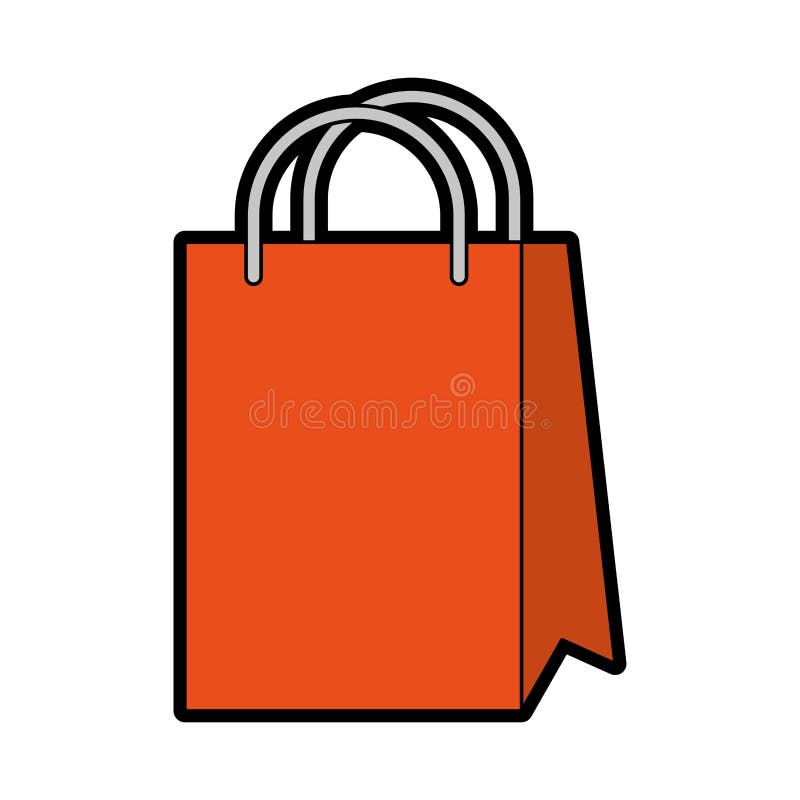 Cute shopping bag cartoon stock vector. Illustration of isolated - 93594844