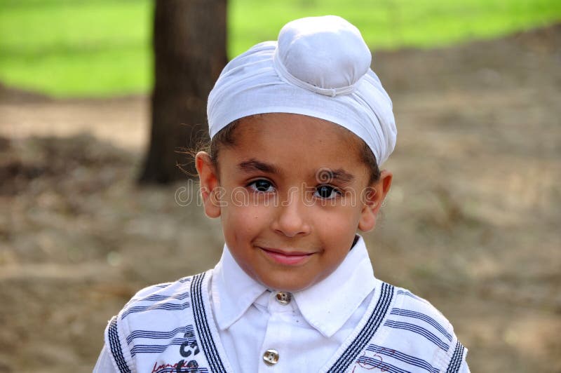 Cute sikh boy stock photo. Image of young, punjabi, indian 21824748
