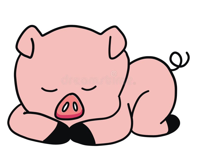 Featured image of post Clipart Sleeping Pig Cartoon Domestic pig cartoon pink pig pig illustration png clipart