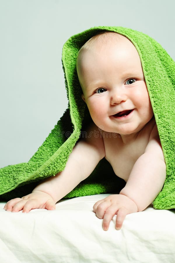 Cute baby taking a bath stock photo. Image of bathing - 24003494