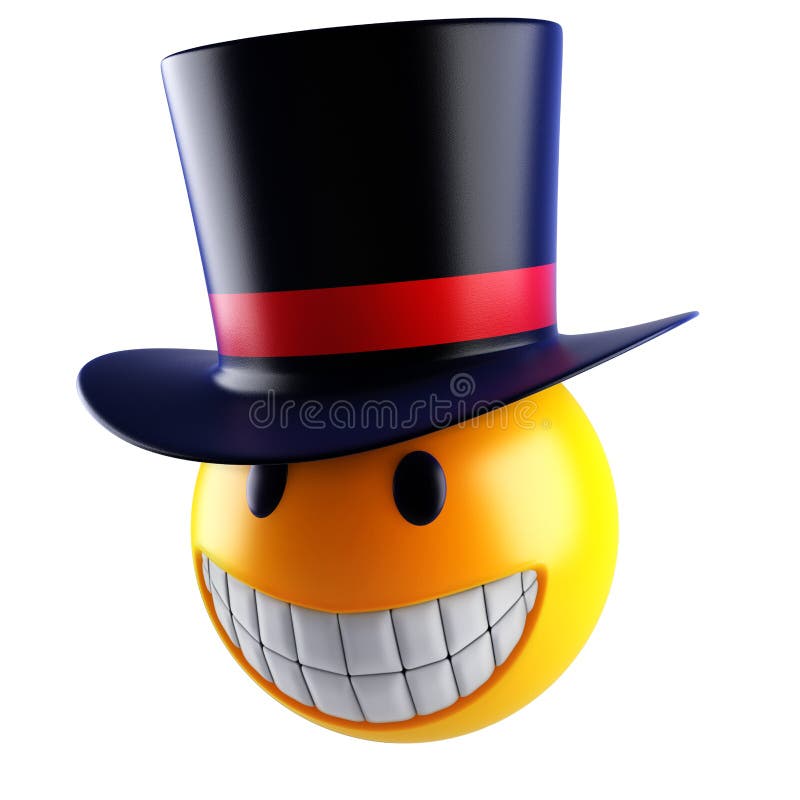 Top Hat Emoticon stock illustration. Illustration of digital 2477568