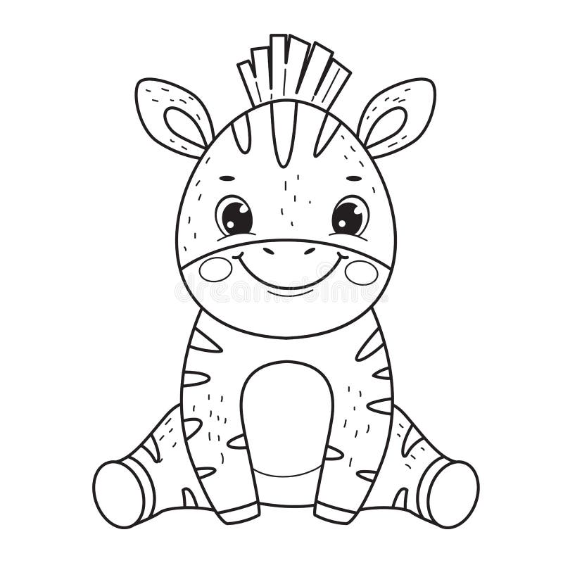 Ornament coloring pages zebra