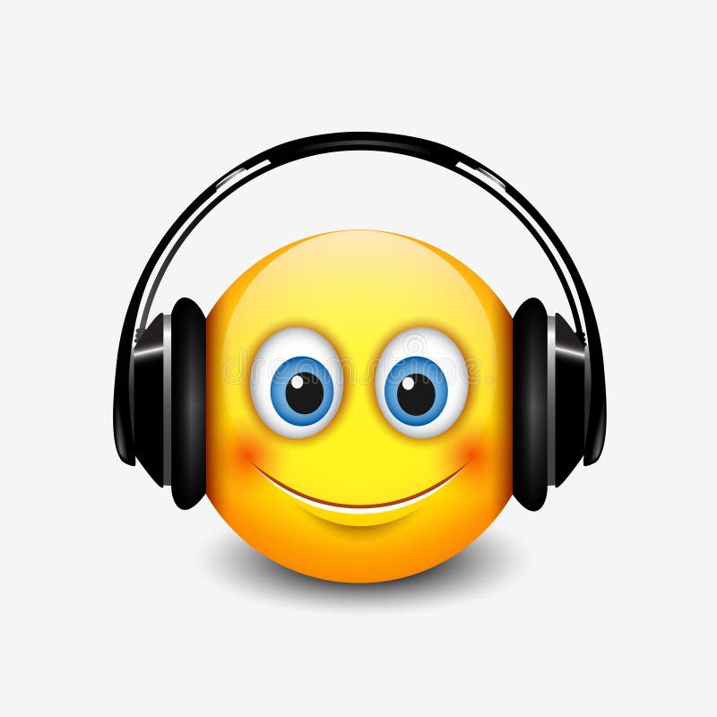 Emoji with VR Headset Isolated on White Background, Emoticon in Virtual