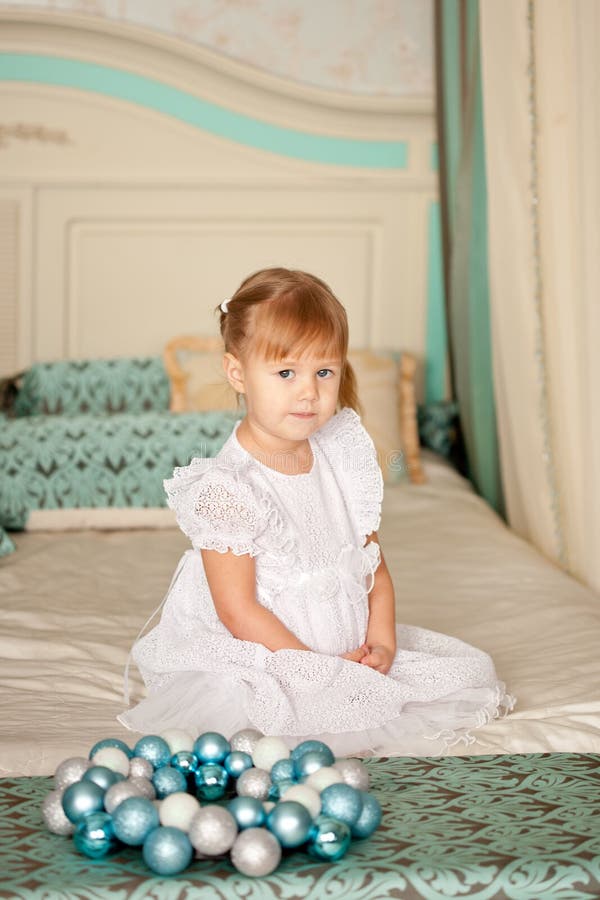Cute smiling girl at home stock photo Cute smiling girl at home stock photo