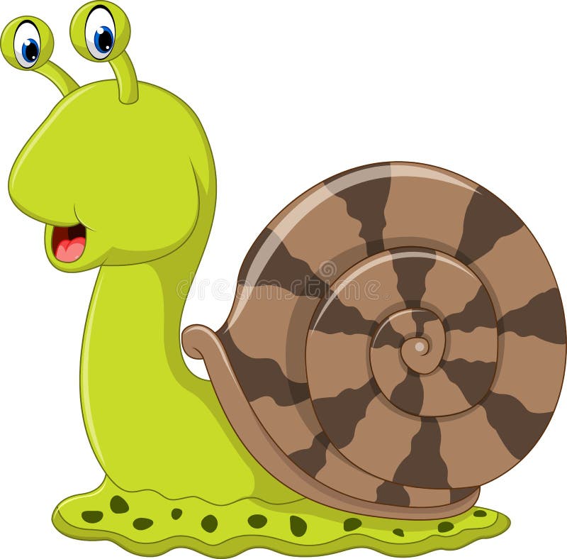 Cute snail cartoon running stock vector. Illustration of side 75500187
