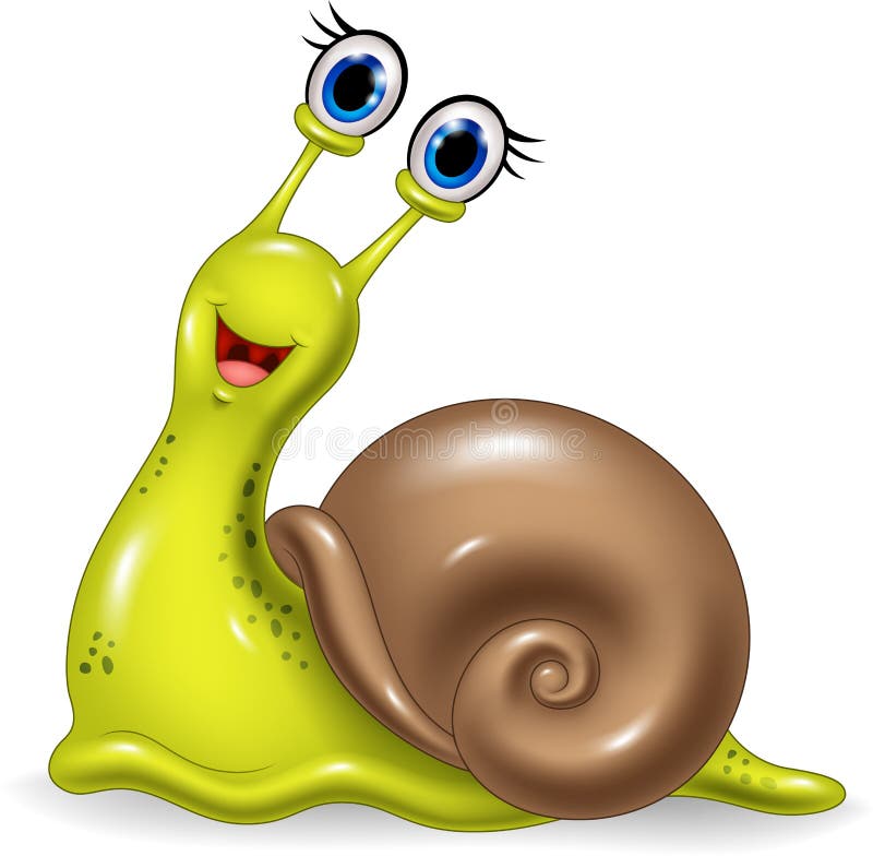 Cute snail cartoon running stock vector. Illustration of cumic 33242861