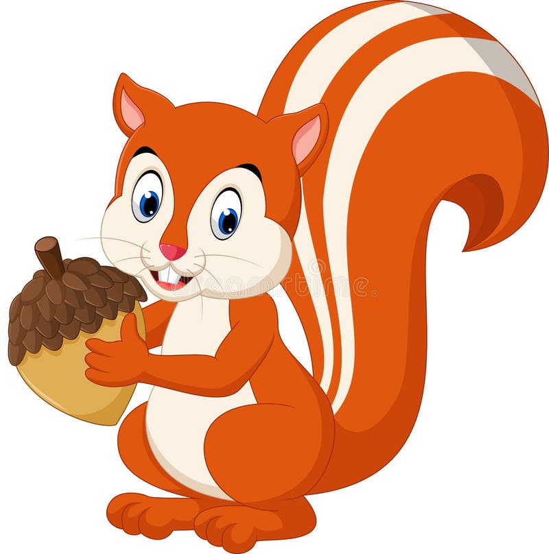 Cute squirrel cartoon stock vector. Illustration of baby - 77668231