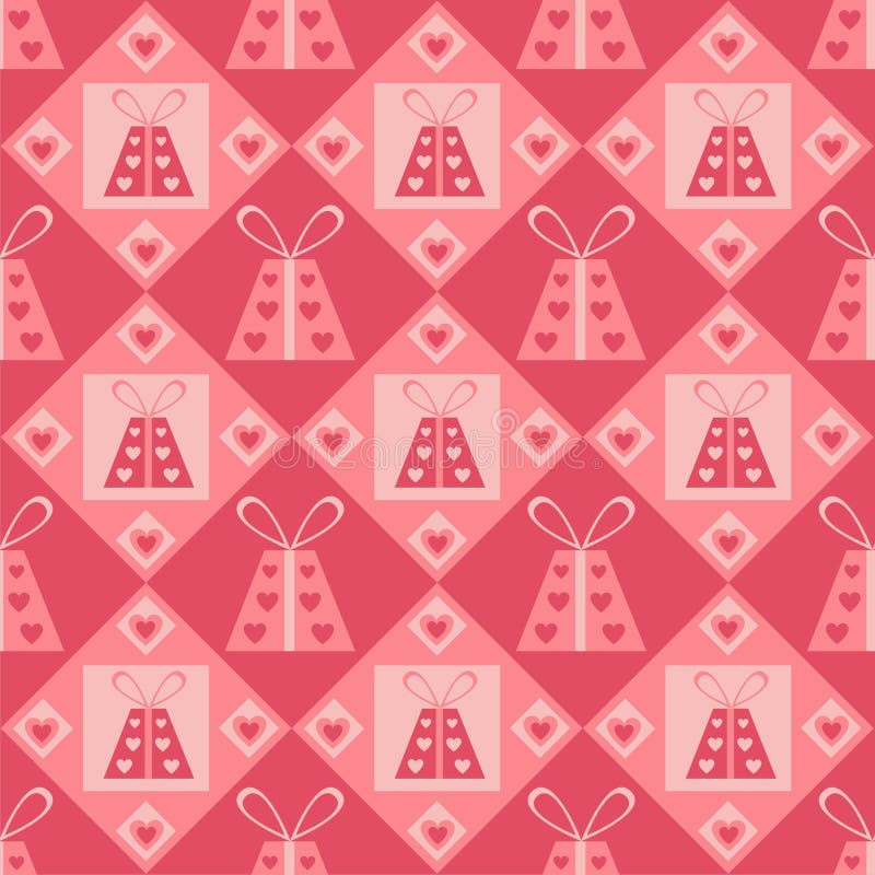 Cute st. valentine s day presents pattern