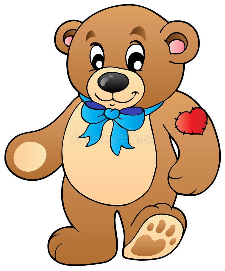 Cute standing teddy bear