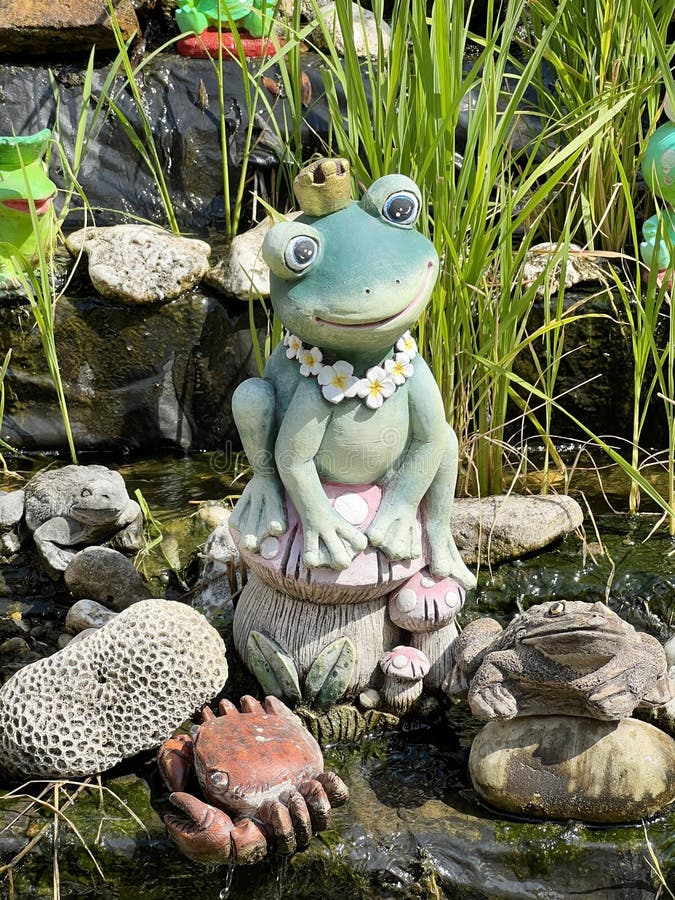 Cute Statue in Nature Garden Stock Image Image of park, rock 247931281