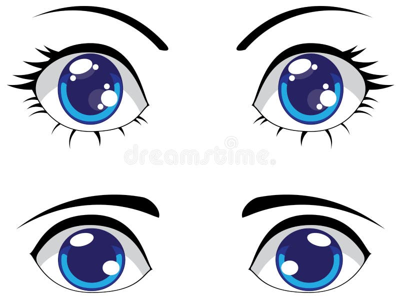 Anime male eyes stock vector. Illustration of blue, eyesight - 33984003