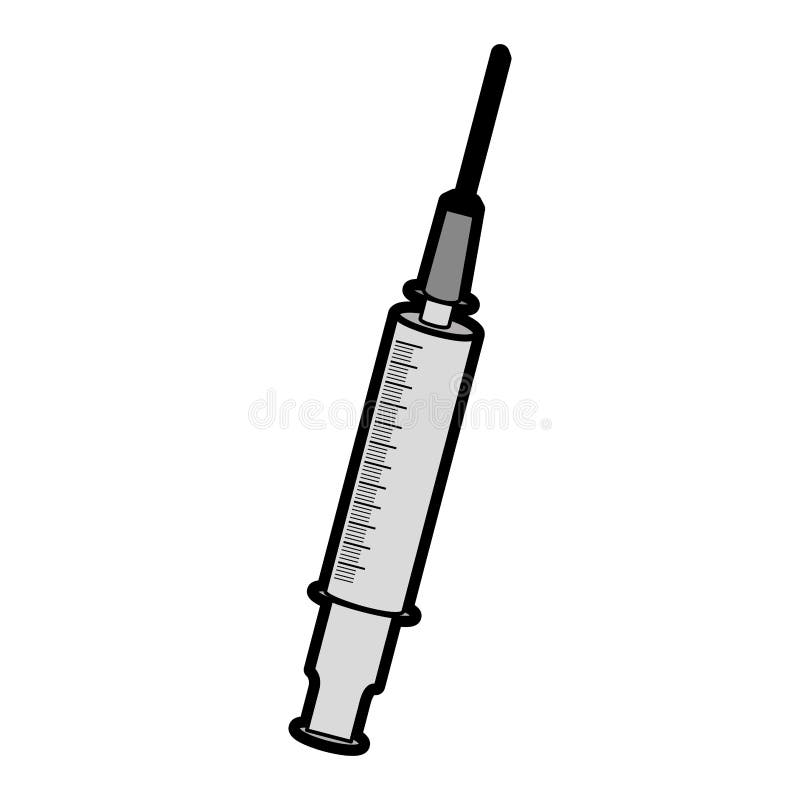 Cute syringe cartoon stock vector. Illustration of medicament 94128277