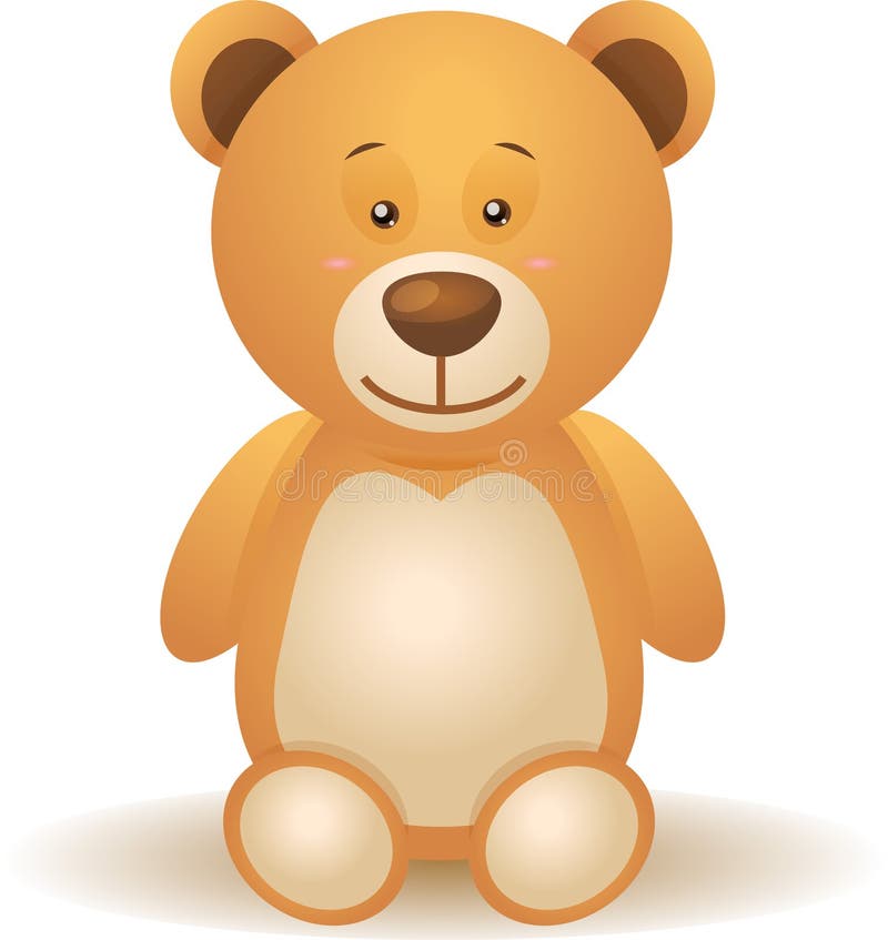 Cute Teddy Bear stock illustration. Illustration of beautiful - 33244029