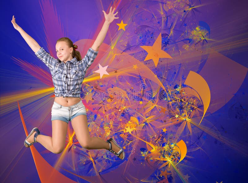 Cute teen girl having fun party stock image Cute teen girl having fun party stock image