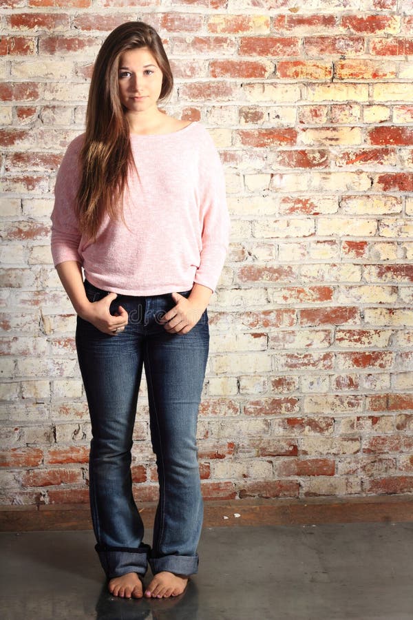  Cute  Teenager stock image Image of looking brick 