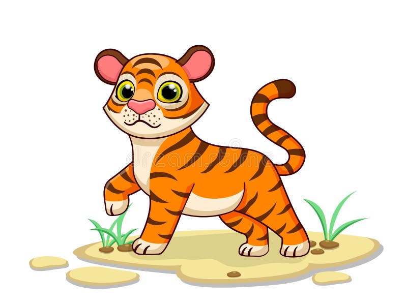 Cute Tiger Cartoon Characters on White Background. Kid, Baby Vector Art Illustration with Funny Animal Stock Vector - Illustration of baby, funny: 208671364 Cute Tiger Cartoon Characters on White Background. Kid, Baby Vector Art Illustration with Funny Animal Stock Vector - Illustration of baby, funny: 208671364