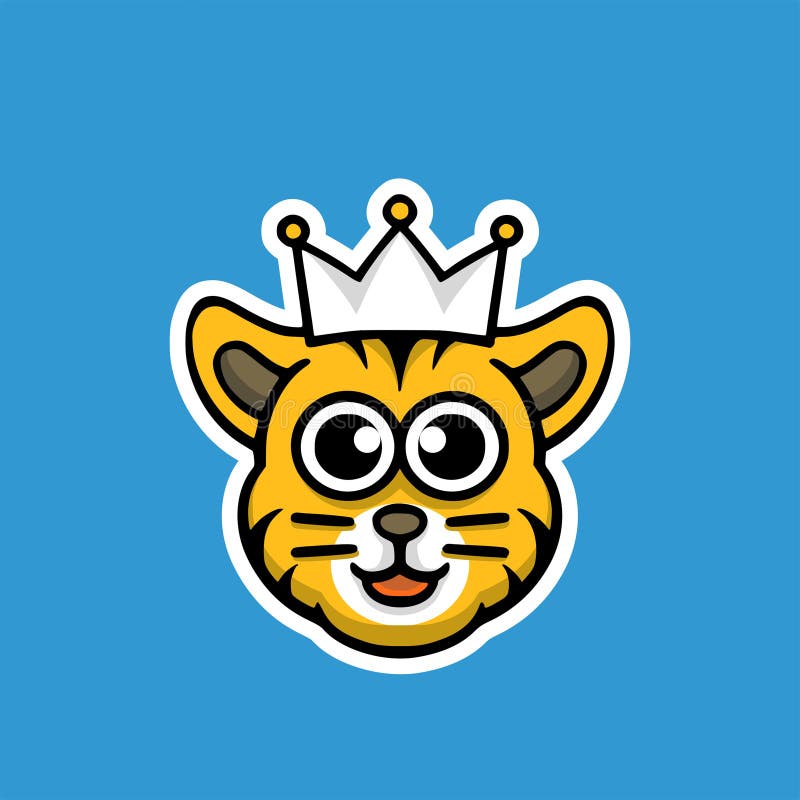 Cute tiger king royalty free illustration