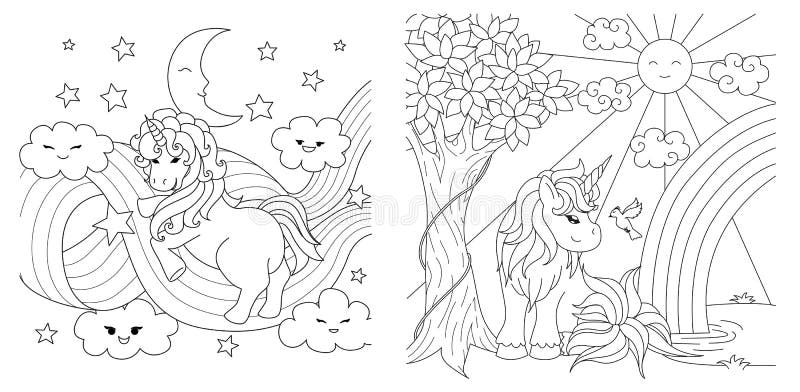 Cute Unicorn Collection Stock Vector Illustration Of Happy