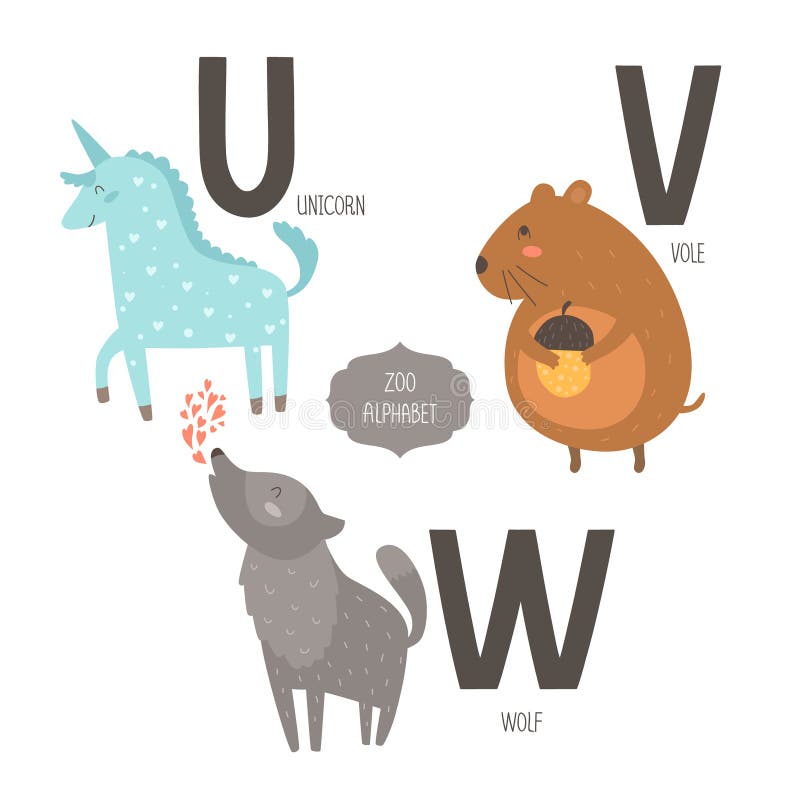 Cute vector zoo alphabet stock vector. Illustration of english - 45048585