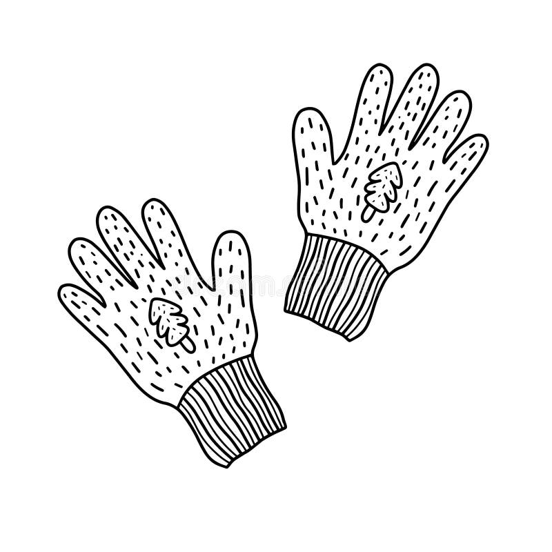 winter gloves template