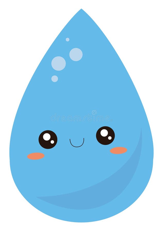 Cute Water Drop, Illustration, Vector Stock Illustration Illustration