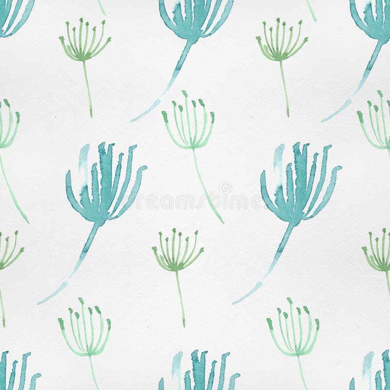 Cute watercolor pattern stock illustration