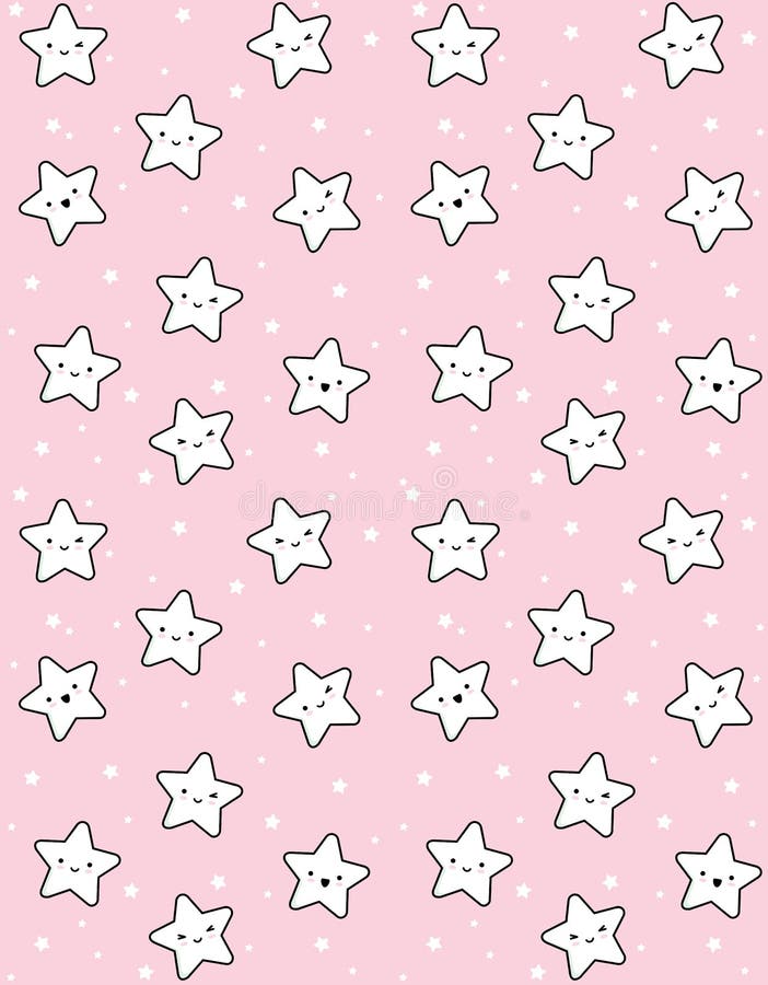Pastel Pink Background With Stars gambar ke 15